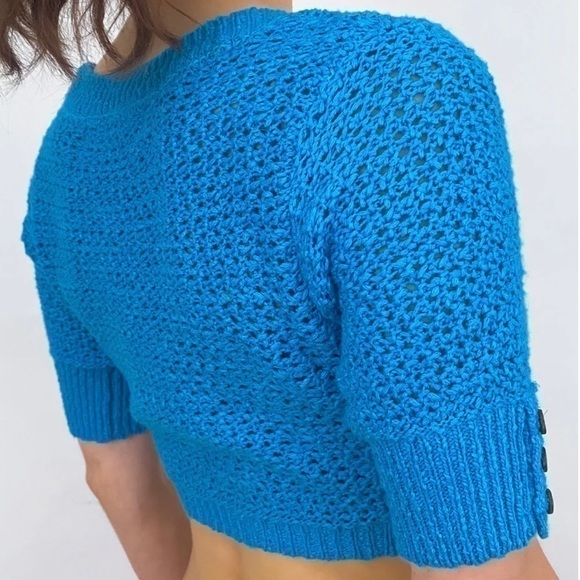 ❤️ Free People Beach Cropped Knit Cardi NWOT - Picture 3 of 3